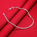 Bracelete Cordão Torcido em Prata 925