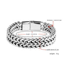 Bracelete Trançado de Aço Inoxidável com Fecho Magnético