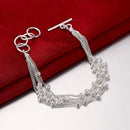 Bracelete Cordão Torcido em Prata 925