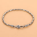 Pulseira masculina banhado a prata